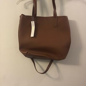 Henny+Lev Brown Vegan Leather Tote Bag